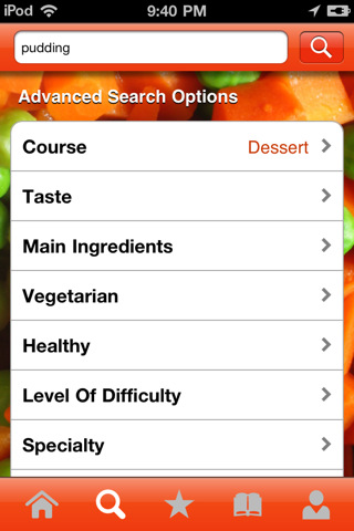 ifood.tv iphone app search options